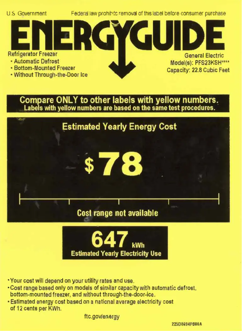 Imagen de la primera página del manual del dispositivo Profile PFS23KSHSS