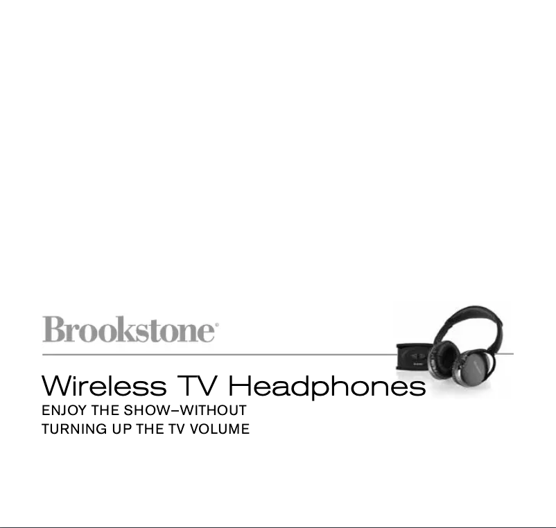 Page 1 de la notice Manuel utilisateur Brookstone Wireless TV Headphones