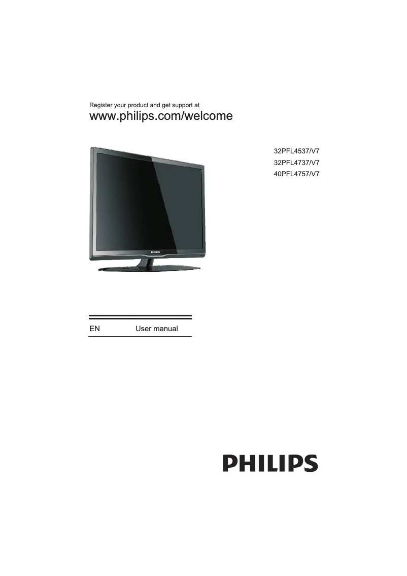 Page 1 de la notice Manuel utilisateur Philips 32PFL4737