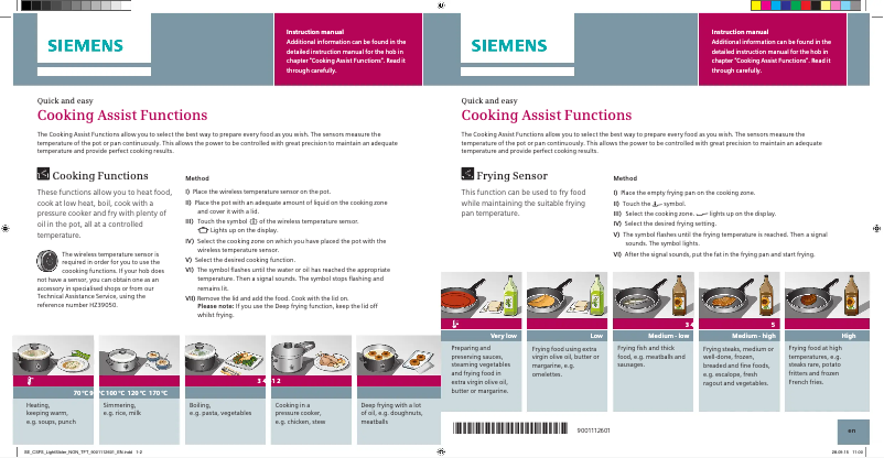 Página 1 del manual Ficha técnica Siemens EX807LX67E