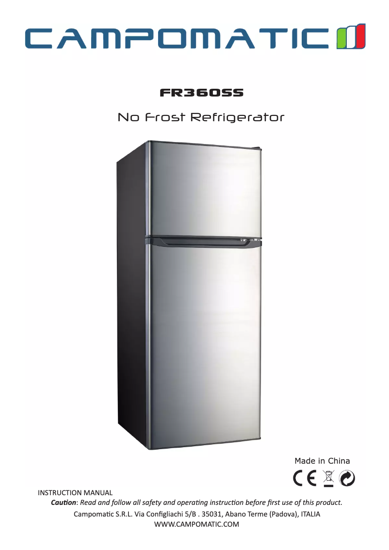 Página 1 del manual Manual de usuario Campomatic FR360SS