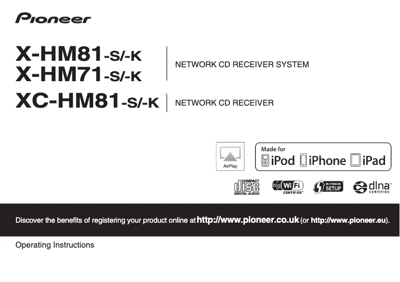 Page n°1 - Manuel utilisateur Pioneer X-HM71
