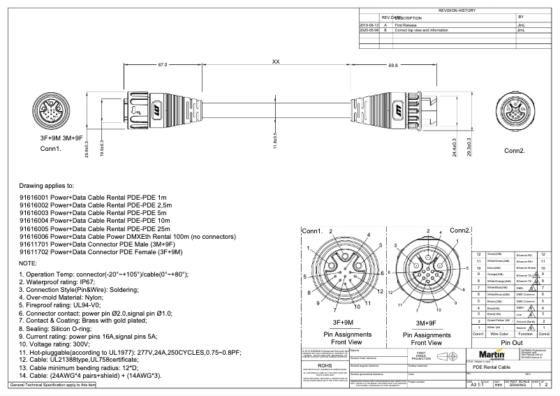Page 1 de la notice Dessin technique Martin VDO Atomic Bold