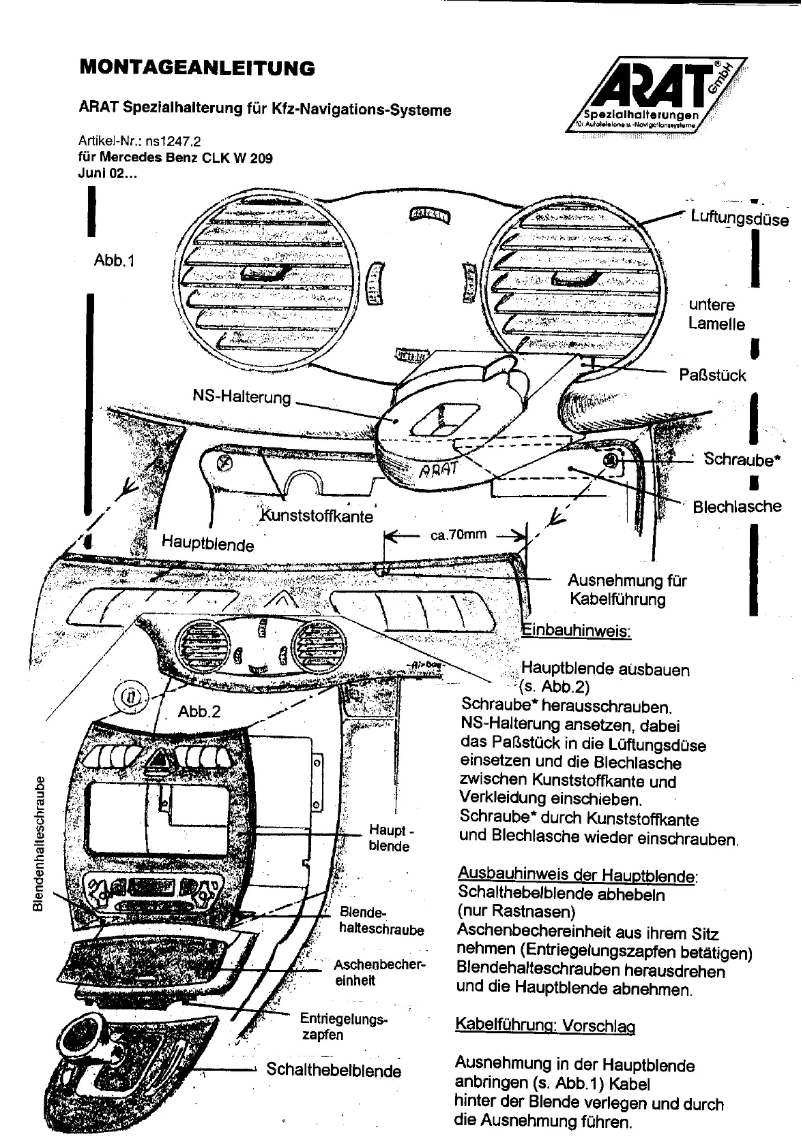 Page 1 de la notice Manuel utilisateur Arat NS1247.2