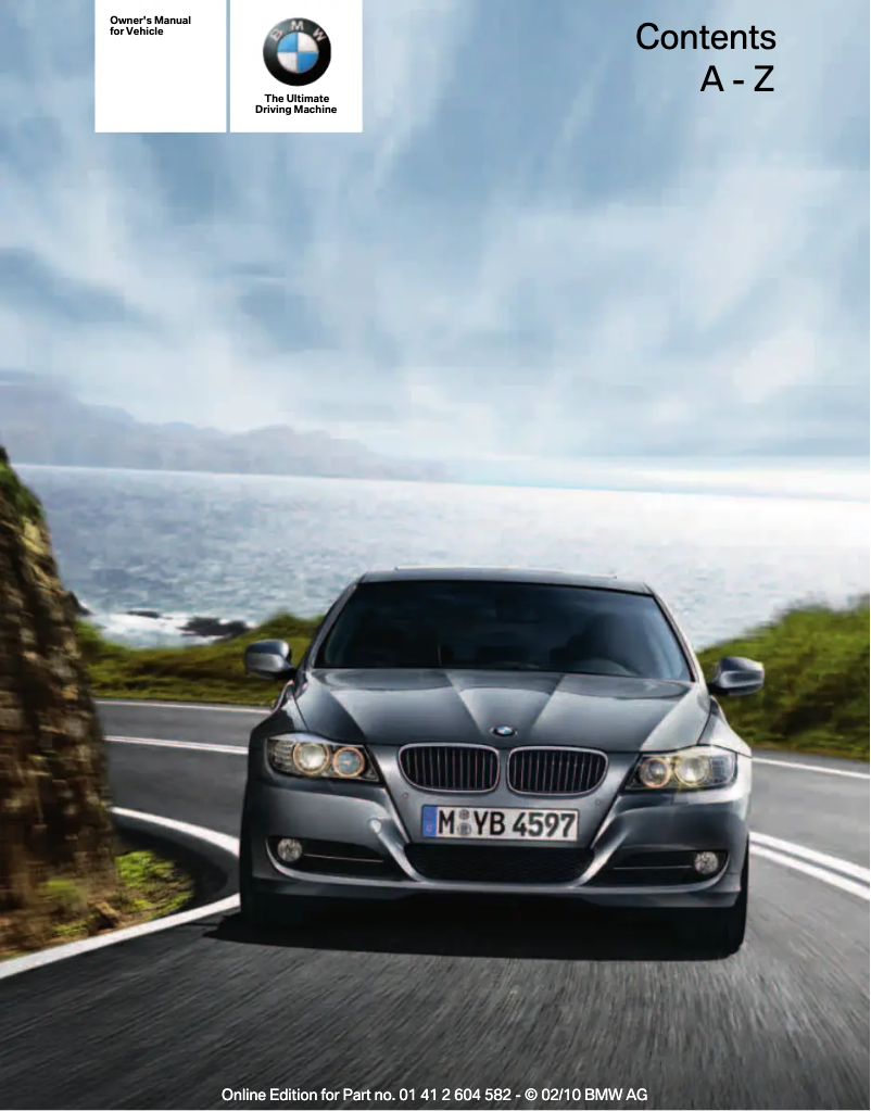 Page 1 de la notice Manuel utilisateur BMW 3 Series Sedan Wagon (2011)