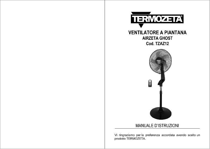 Page 1 de la notice Manuel utilisateur Termozeta Airzeta Ghost