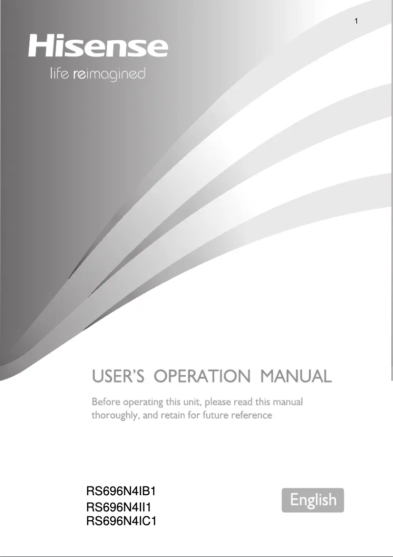 Image de la première page du manuel de l'appareil RS696N4IC1