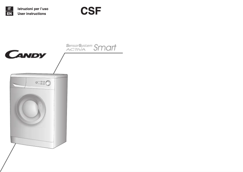Page 1 de la notice Manuel utilisateur Candy CS F105-01S