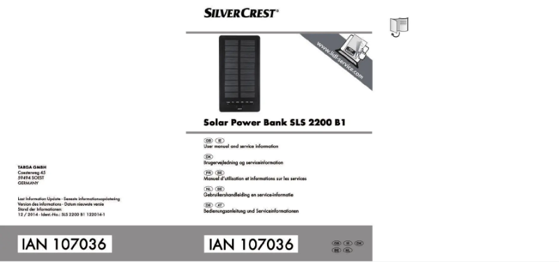Page 1 de la notice Manuel utilisateur SilverCrest SLS 2200 B1