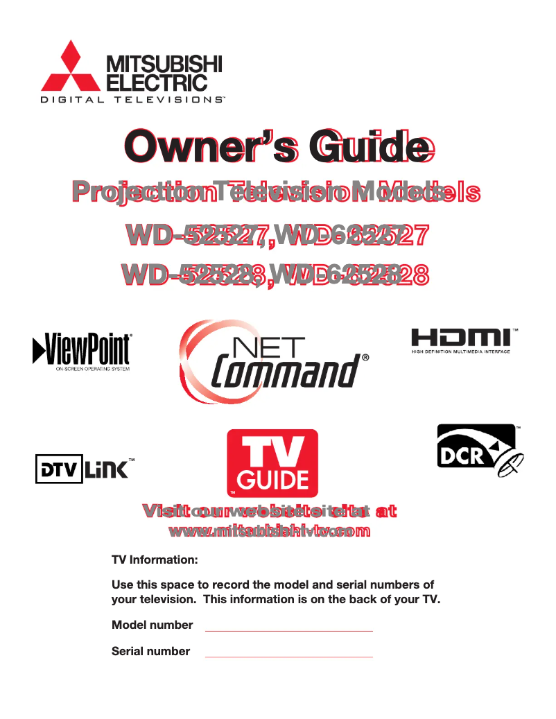 Image de la première page du manuel de l'appareil WD-62528