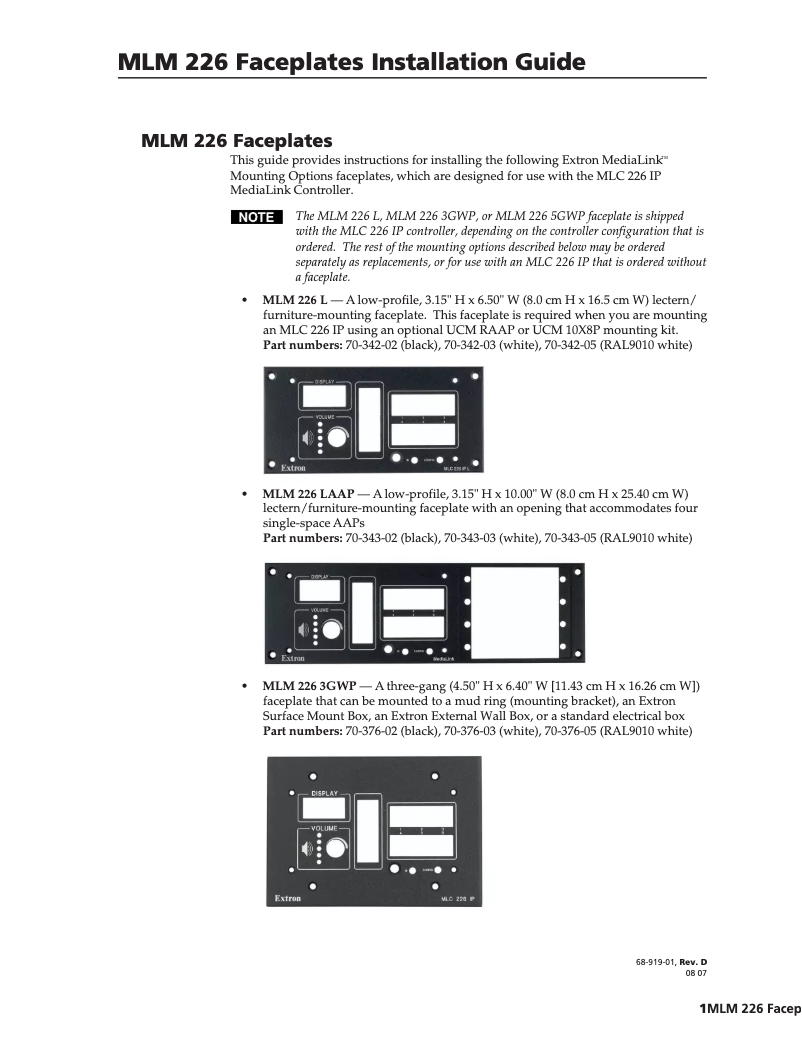 Image de la première page du manuel de l'appareil MLM 226 L