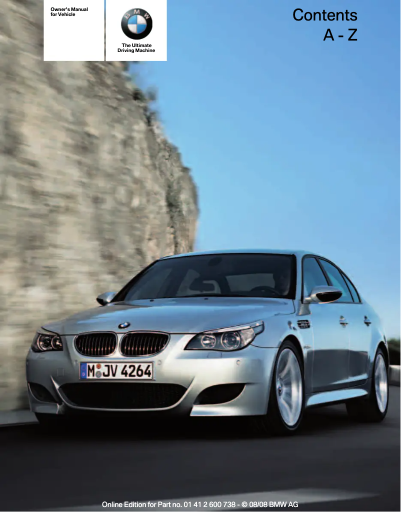 Página 1 del manual Manual de usuario BMW M5 (2010)