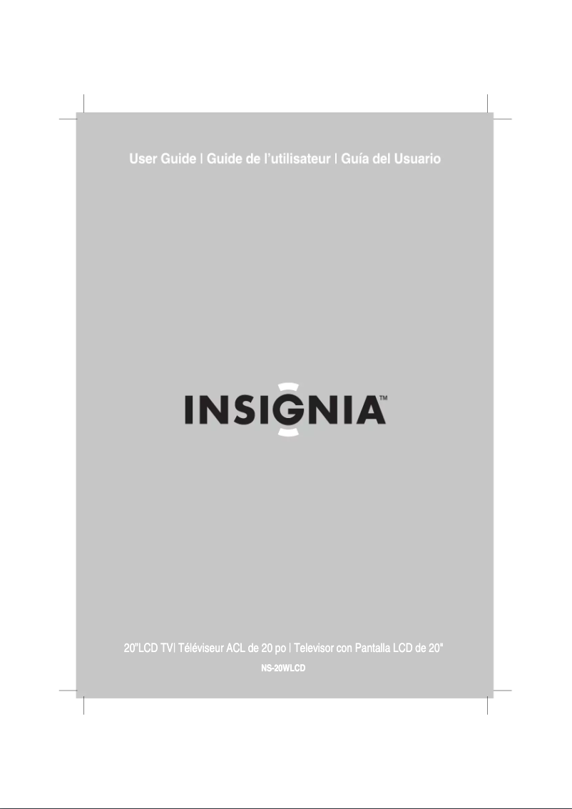Page n°1 - Manuel utilisateur Insignia NS-20WLCD