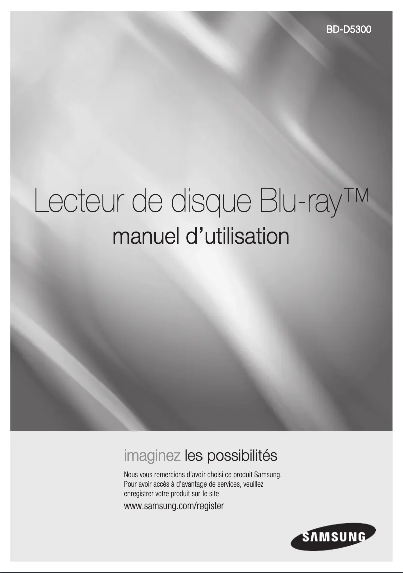 Page n°1 - Manuel utilisateur Samsung BD-D5300