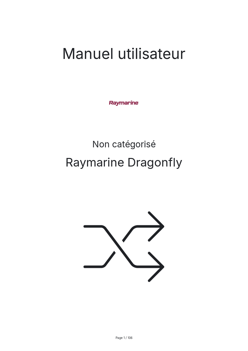 Page n°1 - Manuel utilisateur Raymarine Dragonfly