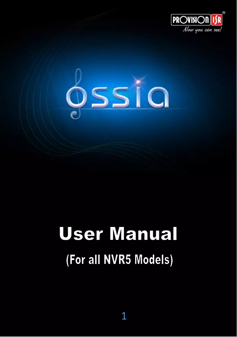 Page n°1 - Manuel utilisateur Provision-ISR NVR5-16400X(1U)