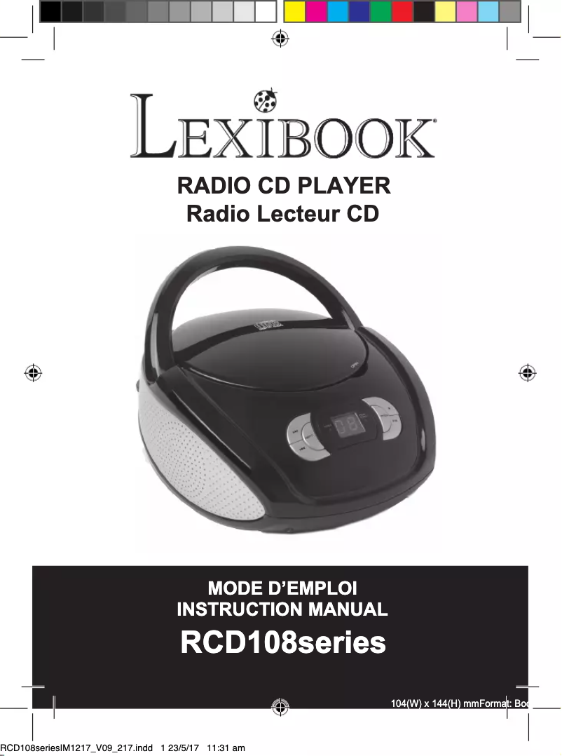 Page 1 de la notice Manuel utilisateur Lexibook RCD108