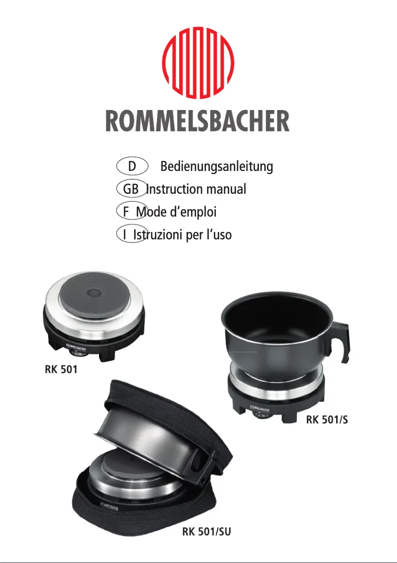 Page n°1 - Manuel utilisateur Rommelsbacher RK505/K