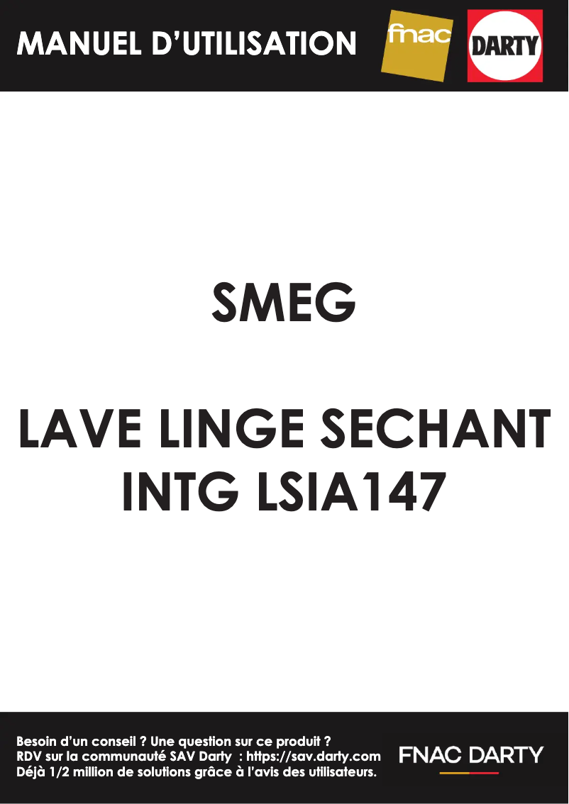 Page n°1 - Manuel utilisateur Smeg LSIA147