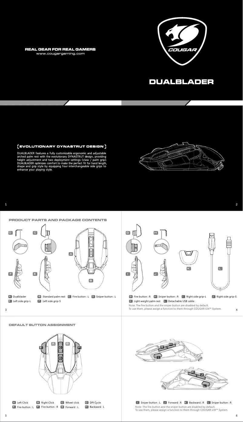Page 1 de la notice Manuel utilisateur Cougar DualBlader