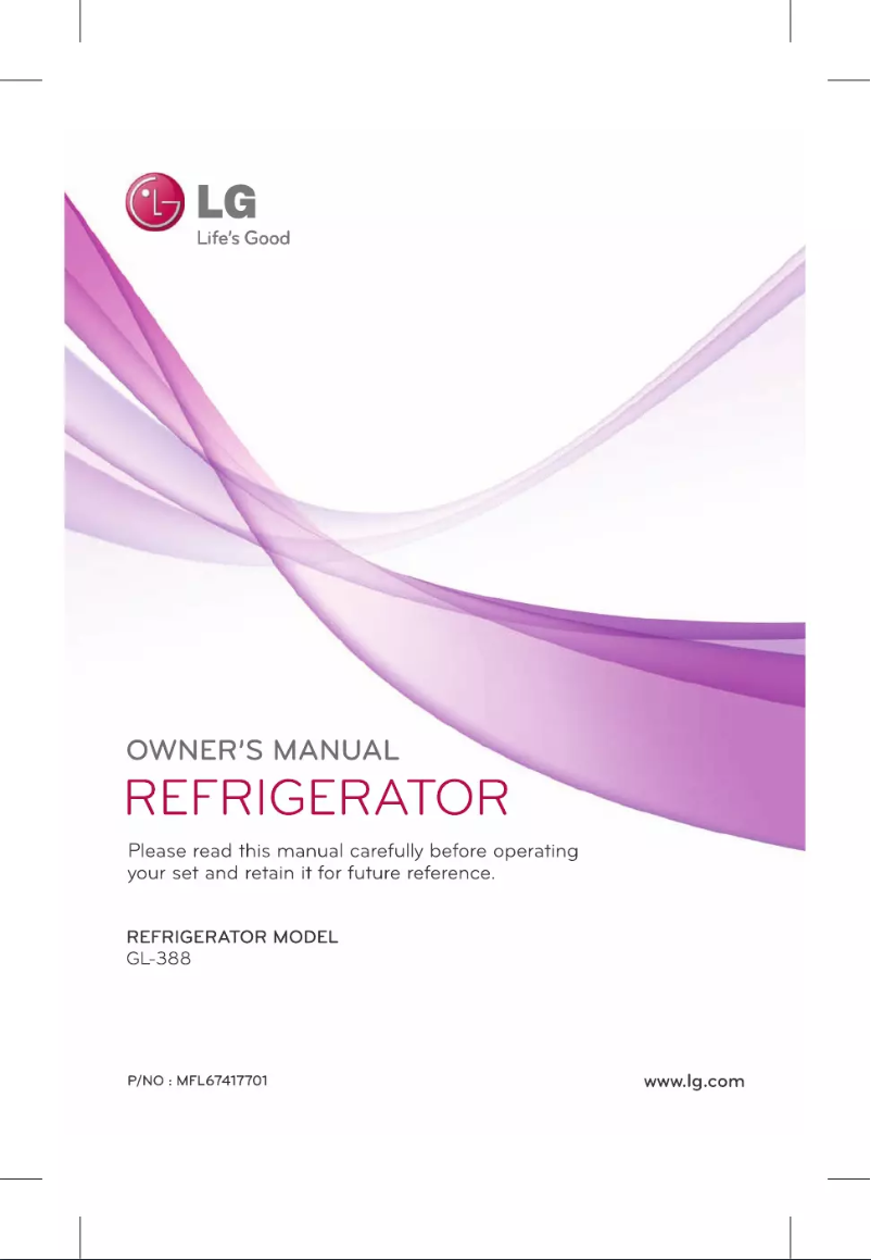 Page 1 de la notice Manuel utilisateur LG GL-M393YSJX