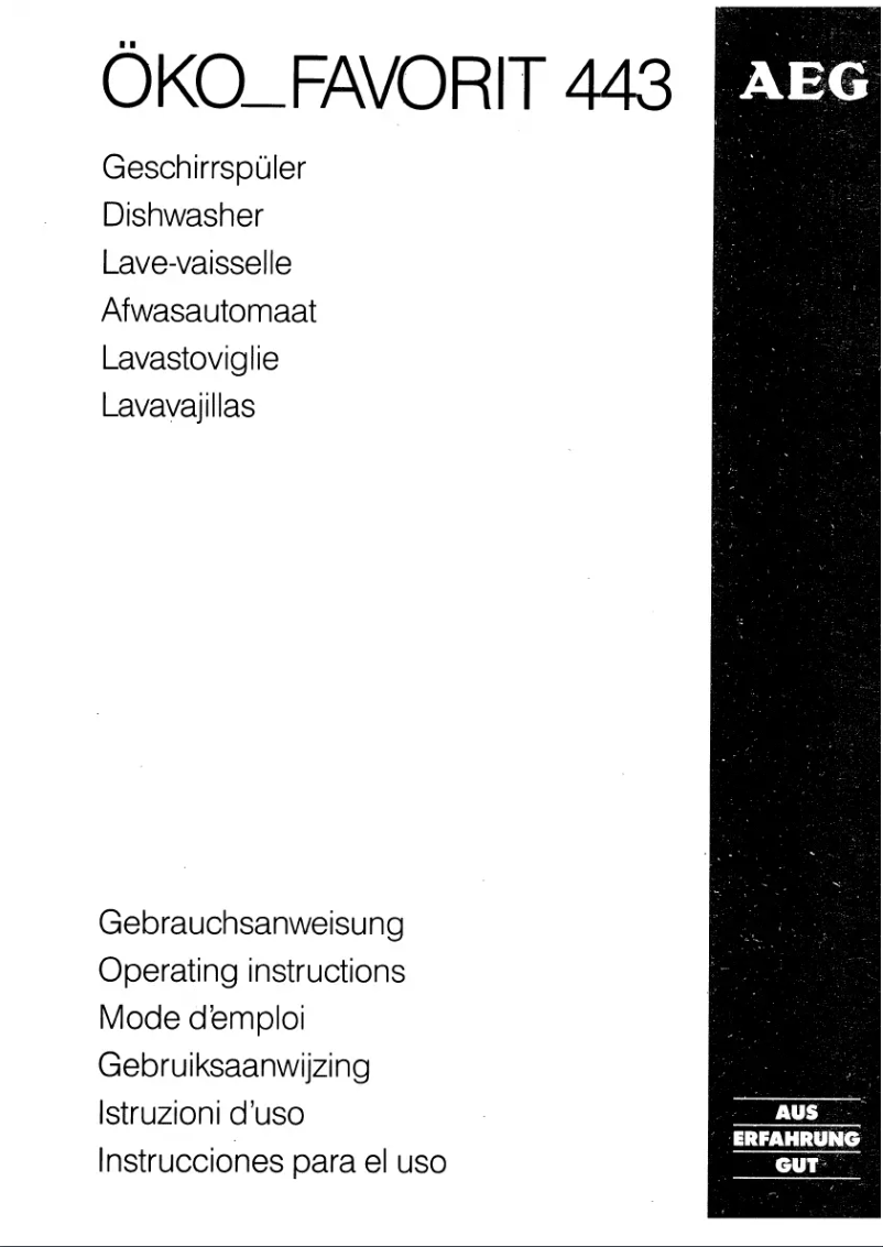 Page 1 de la notice Manuel utilisateur AEG Favorit 443