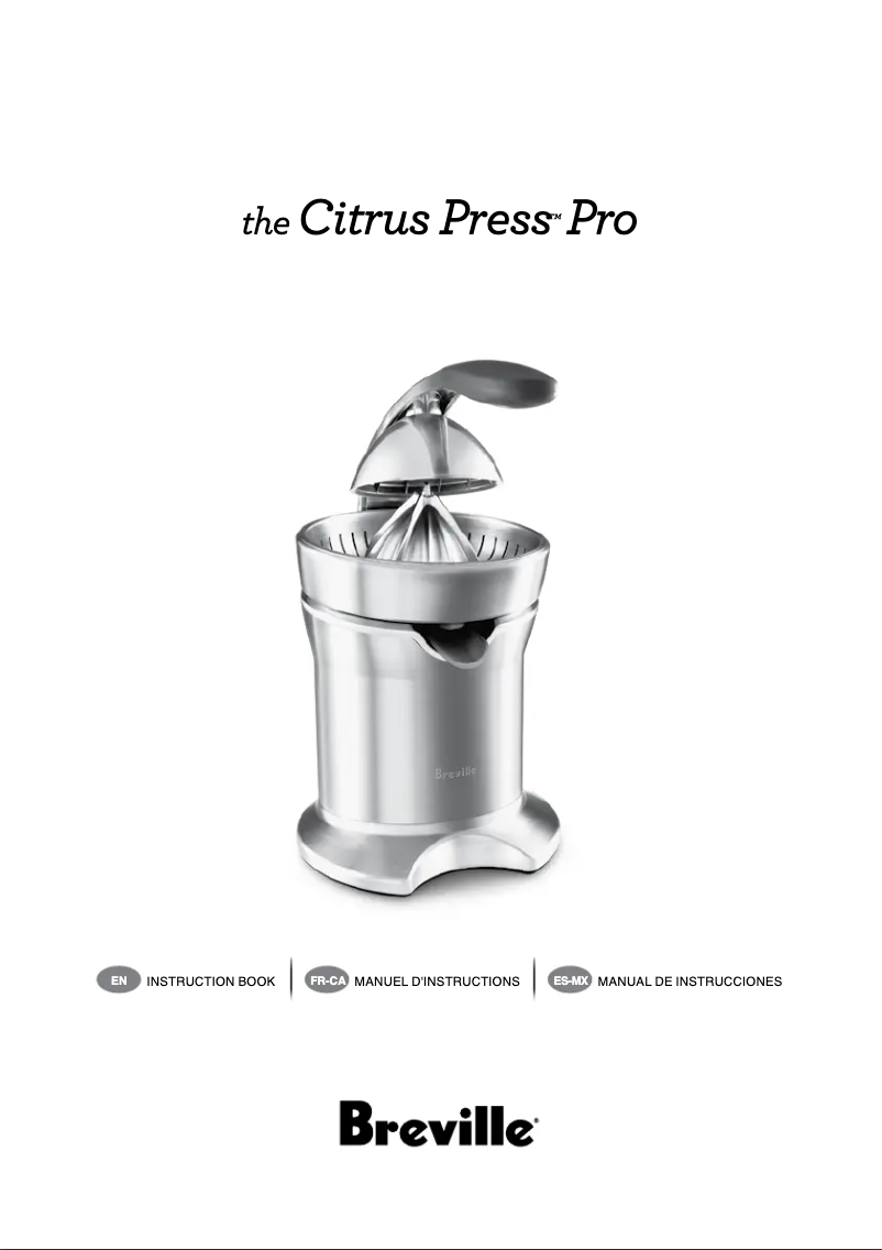 Page n°1 - Manuel utilisateur Breville the Citrus Press Pro 800CP