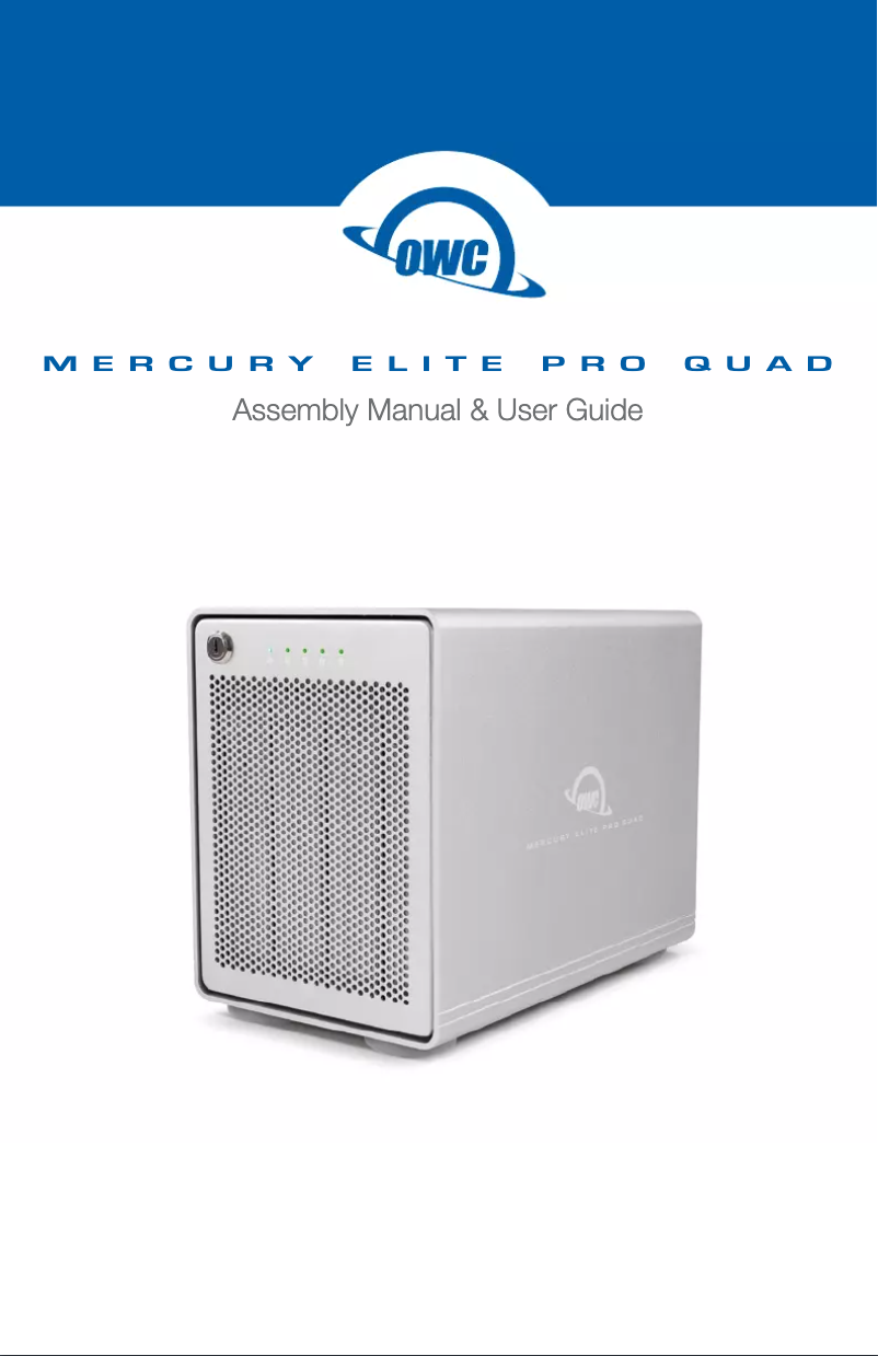 Page n°1 - Manuel utilisateur OWC Mercury Elite Pro Quad