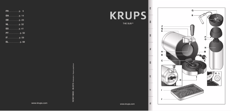 Página 1 del manual Manual de usuario Krups YY2837FD