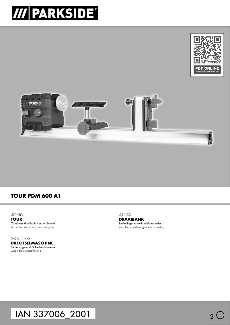 Page n°1 - Manuel utilisateur Parkside PDM 600 A1