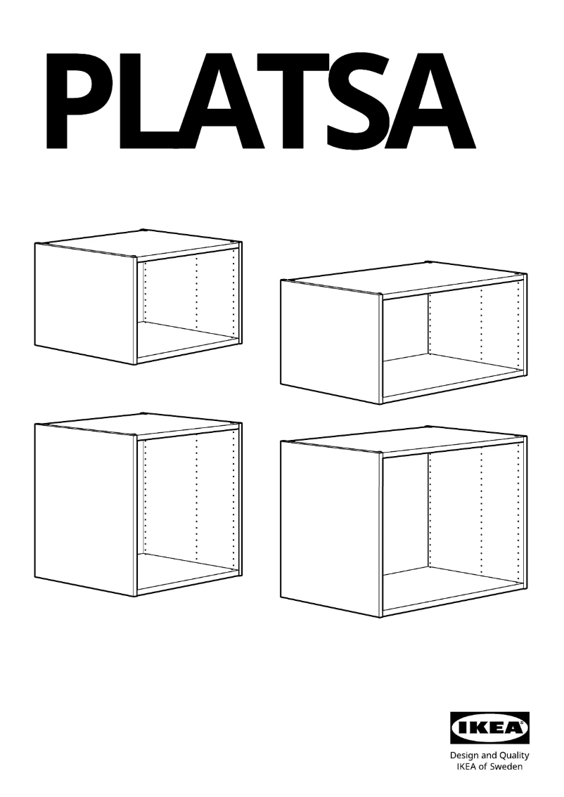 Page 1 de la notice Manuel utilisateur Ikea PLATSA 803.874.89