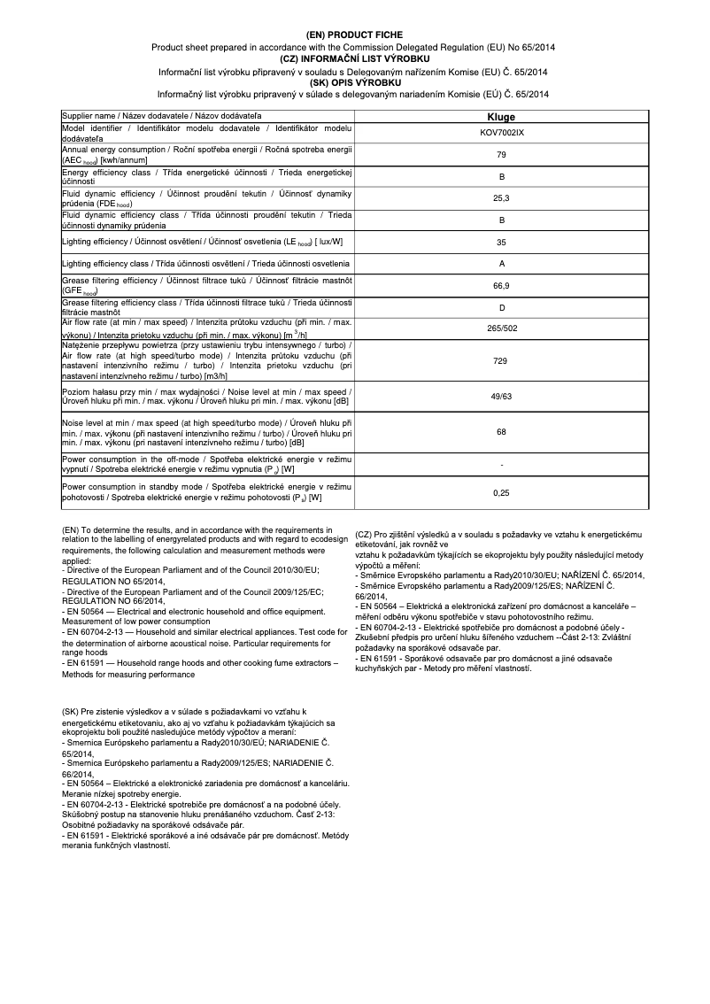 Image de la première page du manuel de l'appareil KOV7002IX