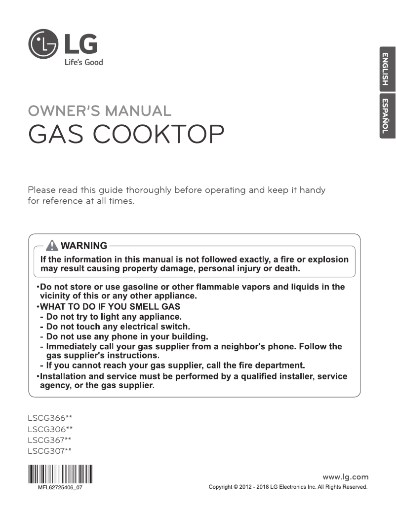 Página 1 del manual Manual de usuario LG LSCG367BD