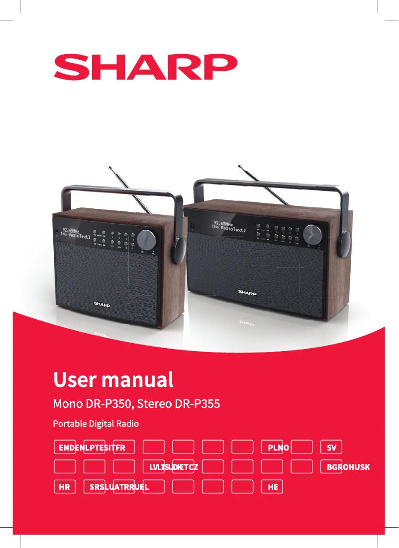 Página 1 del manual Manual de usuario Sharp DR-P350