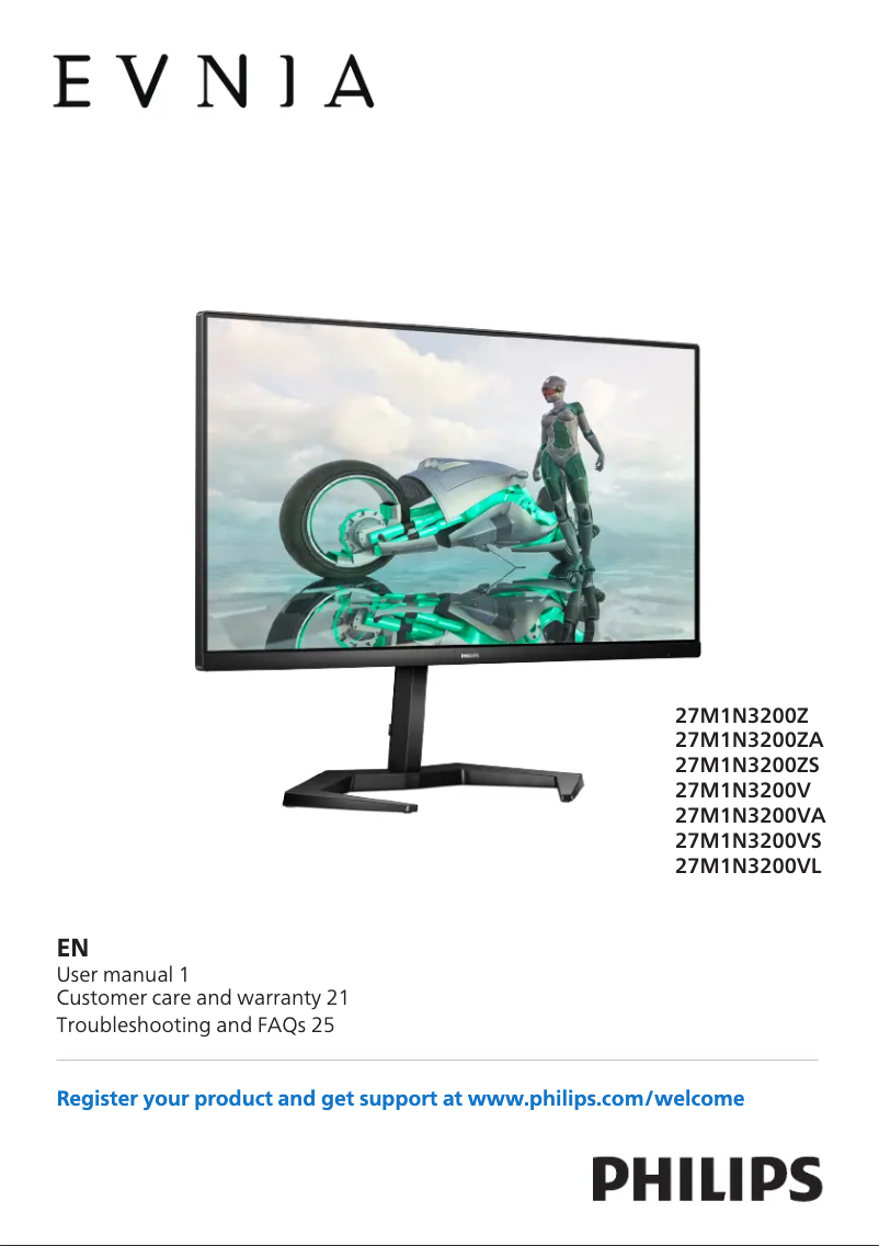 Image de la première page du manuel de l'appareil Envia 27M1N3200V