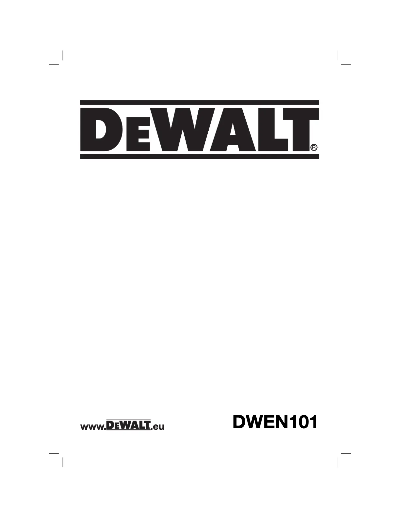Page 1 de la notice Manuel utilisateur DeWalt DWEN101