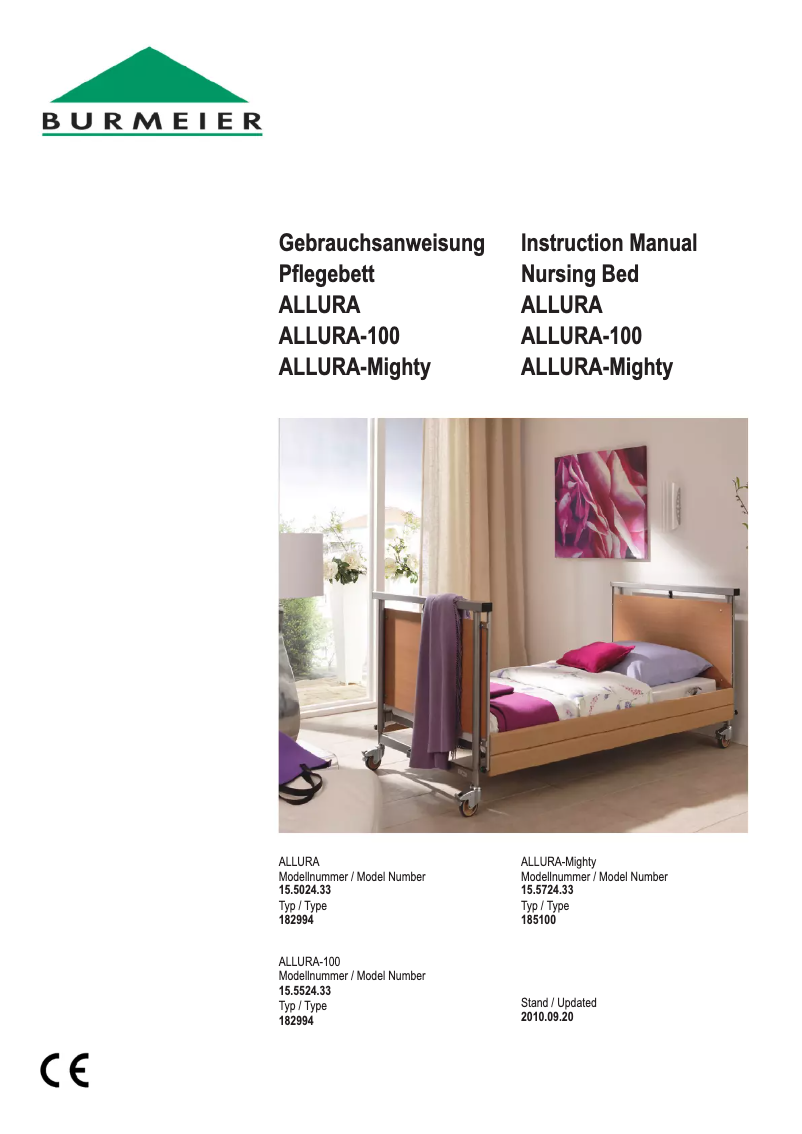 Page n°1 - Manuel utilisateur Burmeier Allura