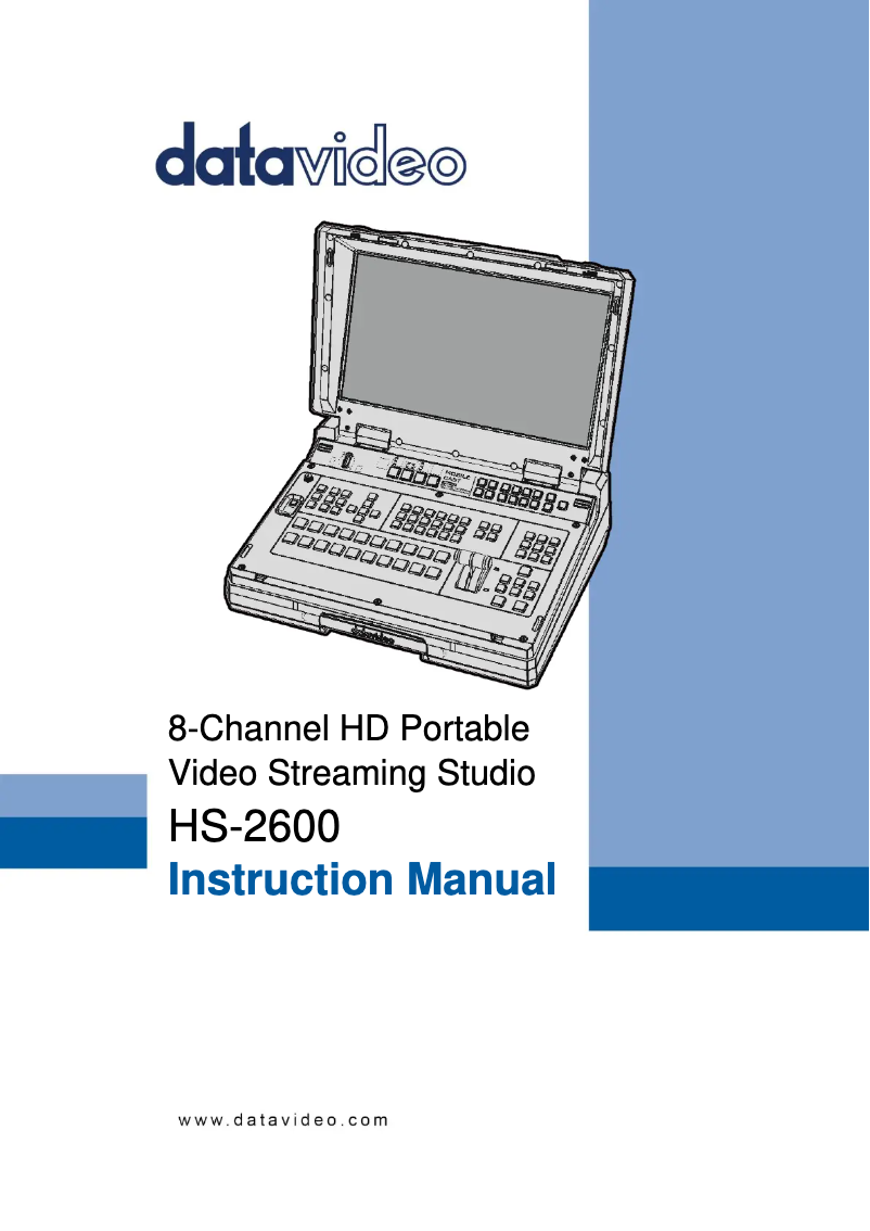 Página 1 del manual Manual de usuario DataVideo HS-2600