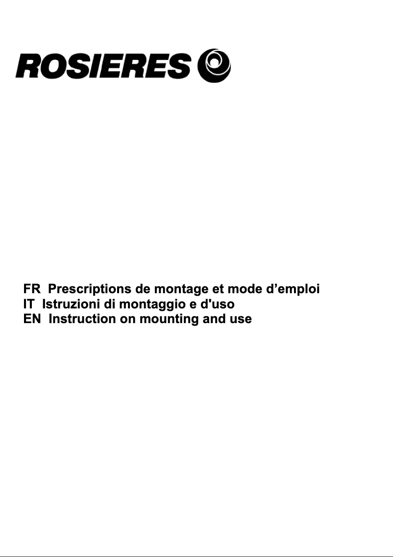 Image de la première page du manuel de l'appareil RDTI 6500 IN