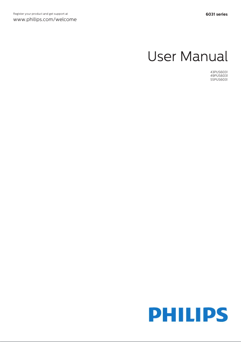 Image de la première page du manuel de l'appareil 6000 series 49PUS6031