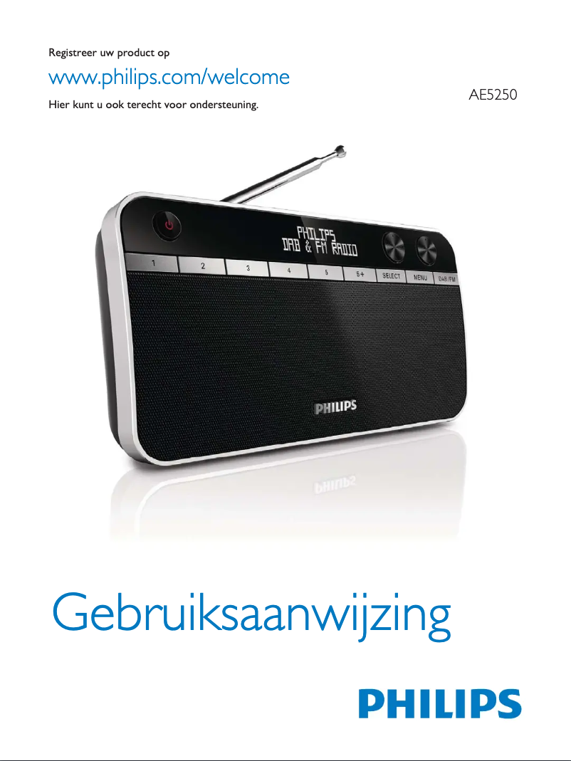 Page 1 de la notice Manuel utilisateur Philips AE5250 DAB+