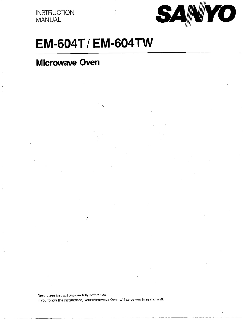 Image de la première page du manuel de l'appareil EM-604T