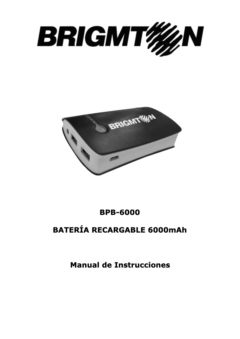 Page n°1 - Manuel utilisateur Brigmton BPB-6000
