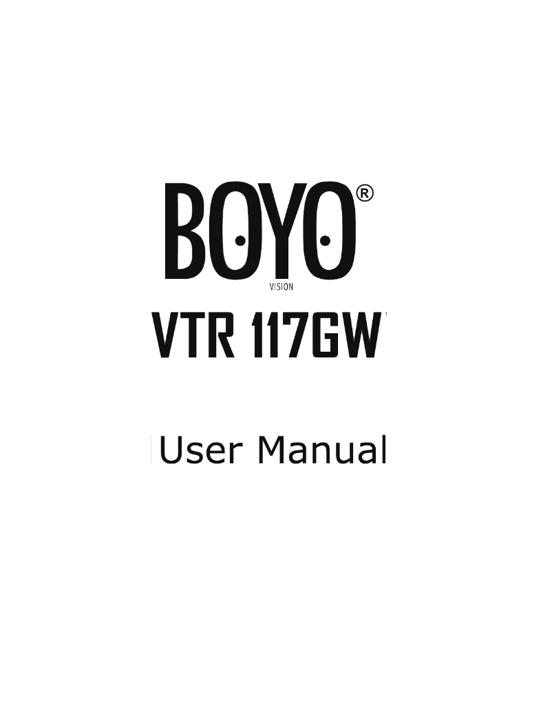 Página 1 del manual Manual de usuario Boyo VTR117GW