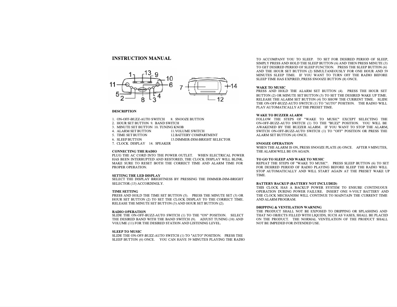 Page 1 de la notice Manuel utilisateur Sylvania SCR1344