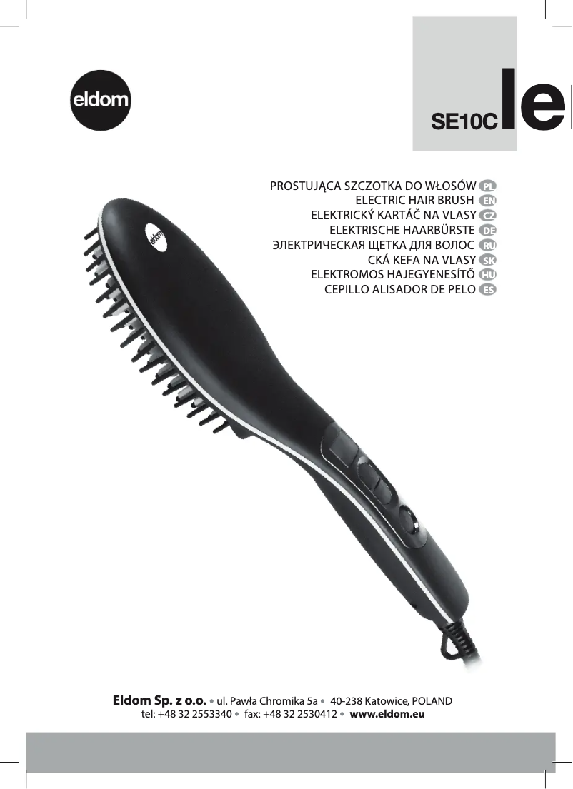 Image de la première page du manuel de l'appareil LENA SE10C