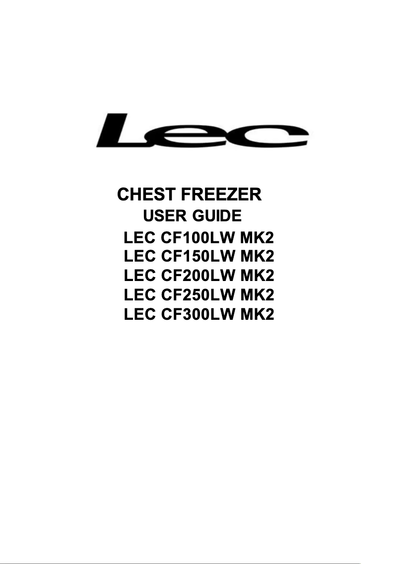 Page n°1 - Manuel utilisateur LEC CF300L