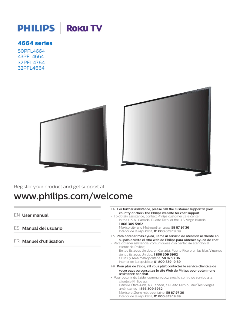 Page n°1 - Manuel utilisateur Philips 43PFL4664