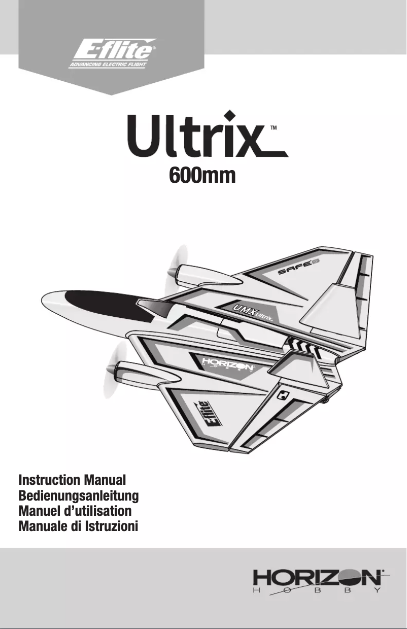 Page 1 de la notice Manuel utilisateur E-flite Ultrix