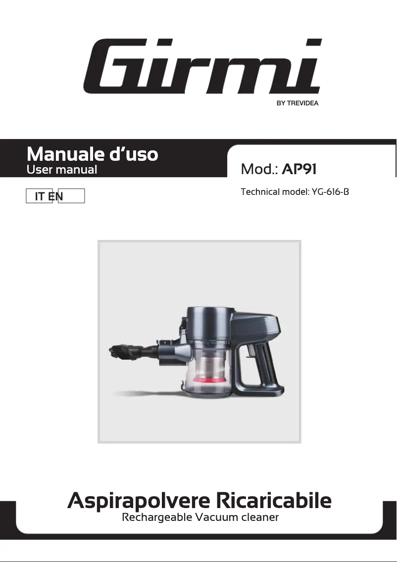 Página 1 del manual Manual de usuario Girmi AP91